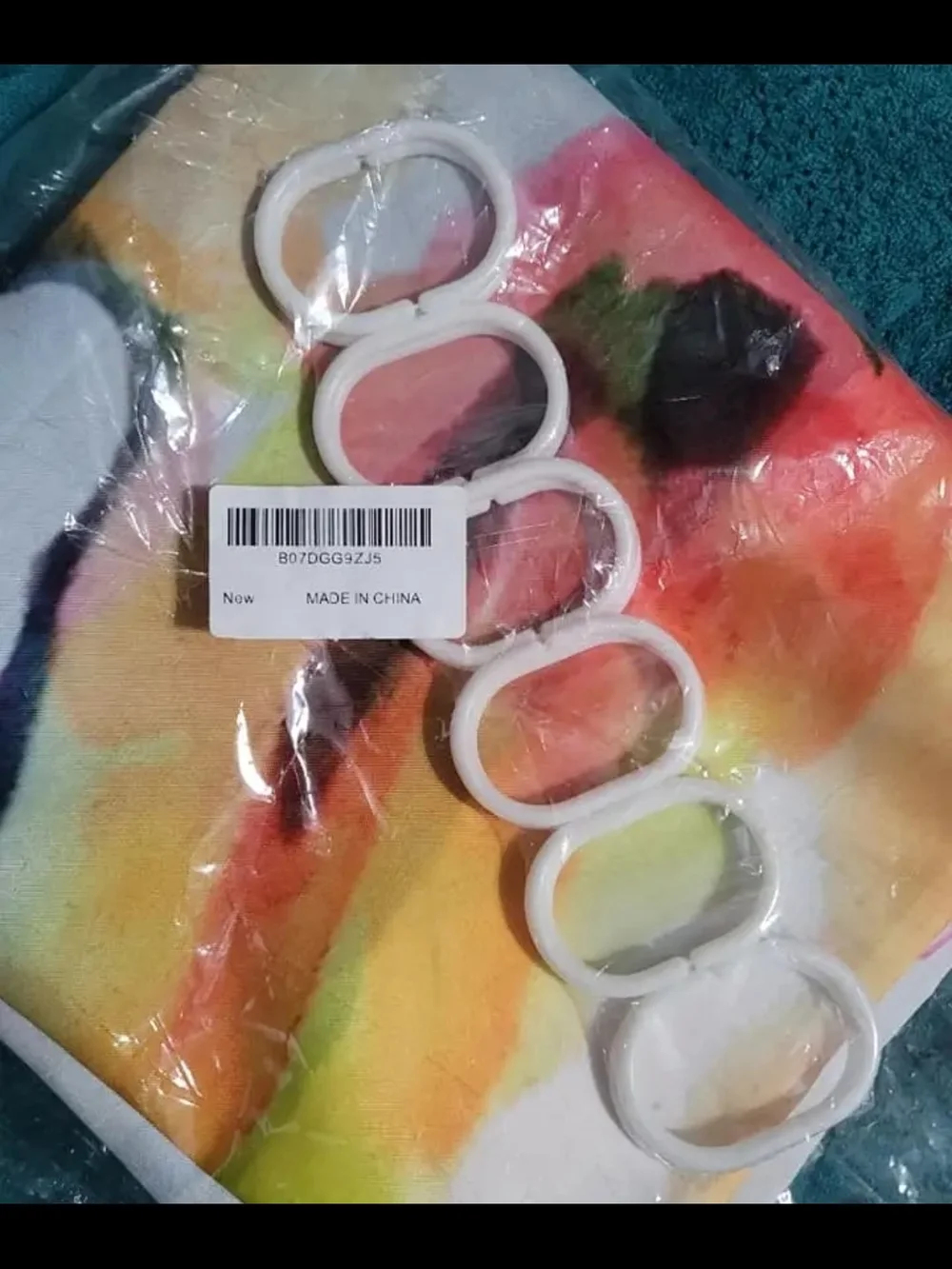 Colorful Watercolor Dog Shower Curtain - Multicolor